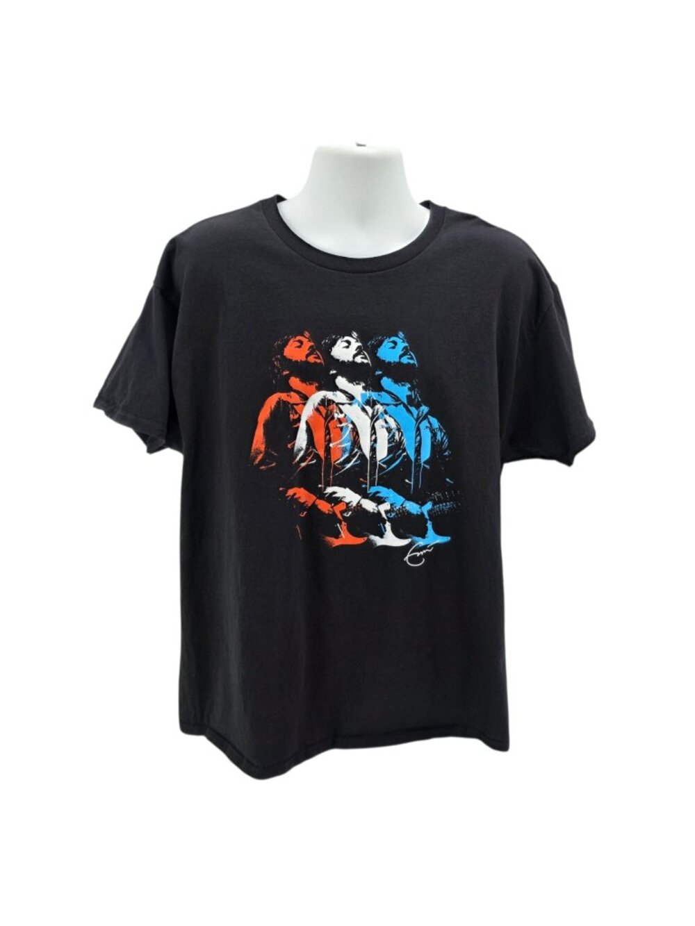 Hanes Eric Clapton Mens XL Shirt 60 Years Further On Up The Road Black Graphic T